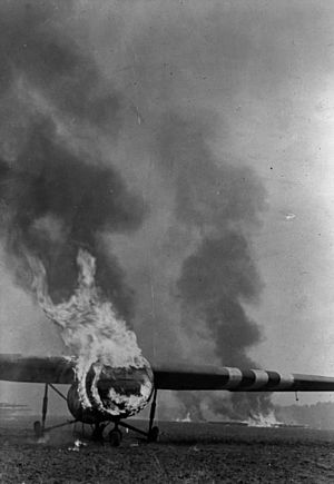 Bundesarchiv Bild 183-J27850, Arnheim, brennende britische Lastensegler