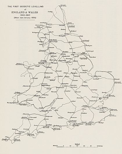 Clarke levelling of England 1860