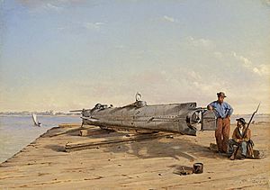 Conrad Wise Chapman - Submarine Torpedo Boat H.L. Hunley, Dec. 6, 1863