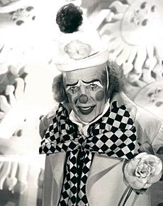 Ed Sullivan as clown 1972