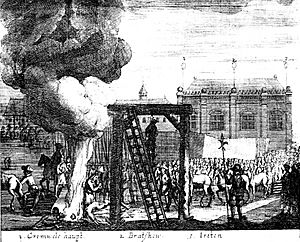 Execution of Cromwell, Bradshaw and Ireton, 1661
