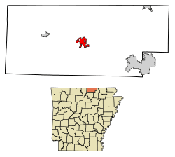 Location of Salem in Fulton County, Arkansas.