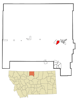 Location of Herron, Montana