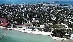 Aerial photo of Key West, looking north, April 2001