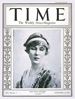 Lady Diana Cooper on TIME Magazine, February 15, 1926