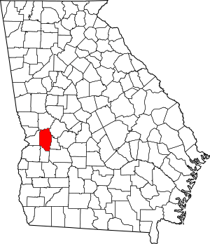 Map of Georgia highlighting Marion County
