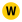 The letter W on a yellow circle