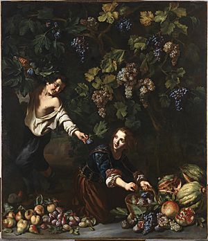 Niños cogiendo fruta (Cerquozzi)