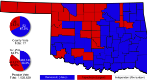 Oklahoma 2002 gubernatorial election map