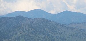 Old Black, Mount Guyot and Mount Chapman viewed from Clingmans Dome, May 2017 (cropped)