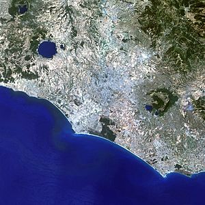 Satellite view of Rome 2001
