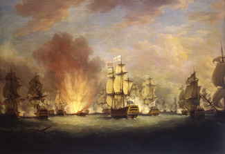 The Moonlight Battle off Cape St Vincent, 16 January 1780 RMG BHC0429f