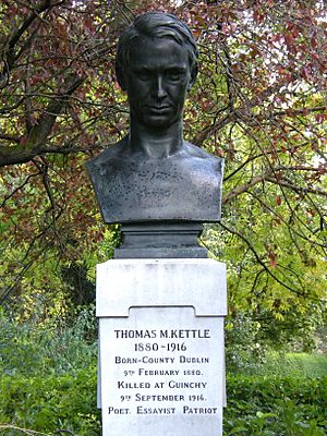 Thomas M. Kettle memorial in St. Stephen's Green park, Dublin, Ireland