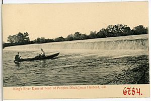 06784-Hanford-1905-Kings River Dam at head of Peoples Ditch-Brück & Sohn Kunstverlag