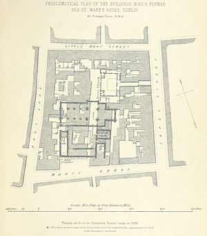 19 of 'Remains of St. Mary's Abbey, Dublin. Their explorations and researches, A.D. 1886' (11190590955)