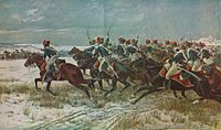 Charge des hussards britanniques à Benavente, le 29 décembre 1808