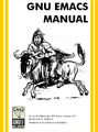 GNU Emacs manual cover design