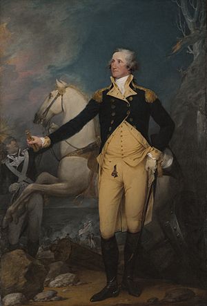 General George Washington at Trenton by the Assunpink Creek on the night before the Battle of Princeton