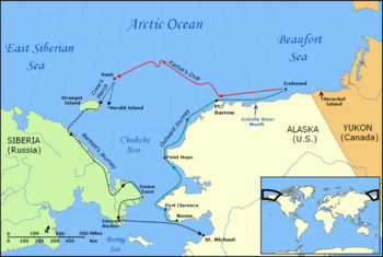 Karluk voyage map