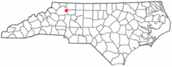 Location of Ronda, North Carolina