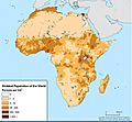 Population density of Africa