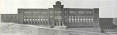 Pottsville High School after completion of construction in 1933
