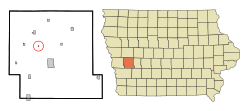 Location of Westphalia, Iowa