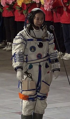 Wang Yaping at Shenzhou-13 launch