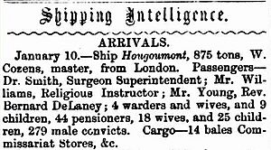 Arrival of the Hougoumont - Perth Gazette and West Australian Times - 17 Jan 1868