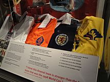 Arsenal shirts worn by former players
