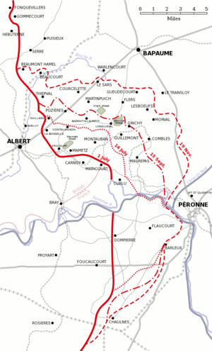 Battle of the Somme 1916 map