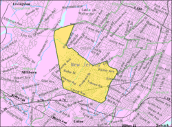 Census Bureau map of Maplewood, New Jersey
