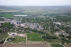 Aerial view of Choteau
