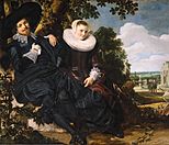Frans Hals - Wedding portrait of Isaac Abrahamsz Massa and Beatrix van der Laan