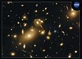 Galaxy cluster Abell 2218 gravitaitonal lens