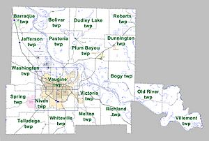 Jefferson County Arkansas 2010 Township Map large