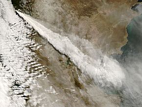 Plume from eruption of Chaiten volcano, Chile