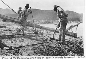 Ridge Route construction reinforcement 1919