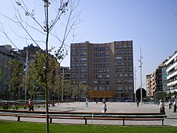 Plaça de la Vila dominated by the city hall
