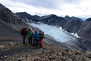 Top of the pass, overlooking a glacier in Gates of the Arctic National Park (9840464764)