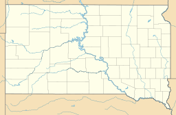 Location of South Dakota, USA.