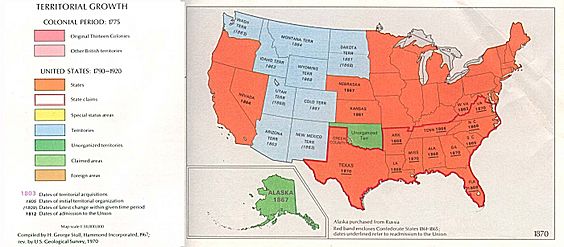 USA Territorial Growth 1870