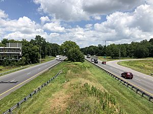 2019-07-10 12 55 25 View north along Interstate 81 from the overpass for Maryland State Route 58 (Cearfoss Pike-Salem Avenue) in Hagerstown, Washington County, Maryland