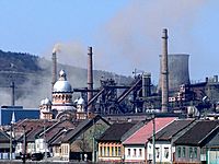 Present time view of a small part of the Reșița Steelworks
