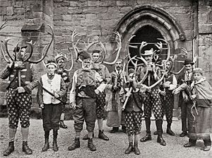 Abbots Bromley Horn Dance c1900 Stone