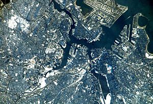 Boston Massachusetts 2007 satellite photo