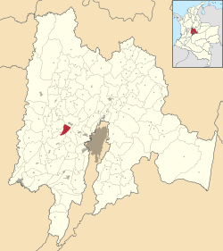 Location of the municipality and town of Zipacón inside Cundinamarca Department of Colombia