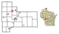 Location of Alma Center in Jackson County, Wisconsin.