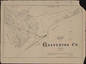 Map of Galveston County