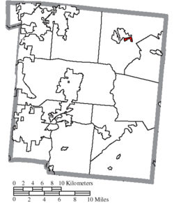 Location of Corwin in Warren County